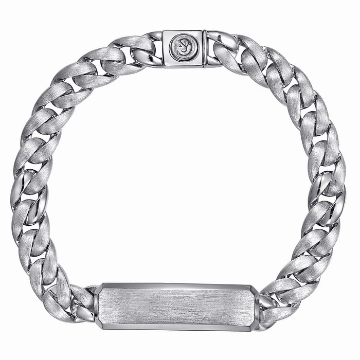 925 Sterling Silver ID Cuban Link Chain Mens Bracelet All ages Event Look
