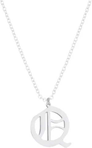 A-Z Initial Necklace for Women Letter Alphabet Pendant Necklace Minimalist Necklace Jewelry (Q, One Size)