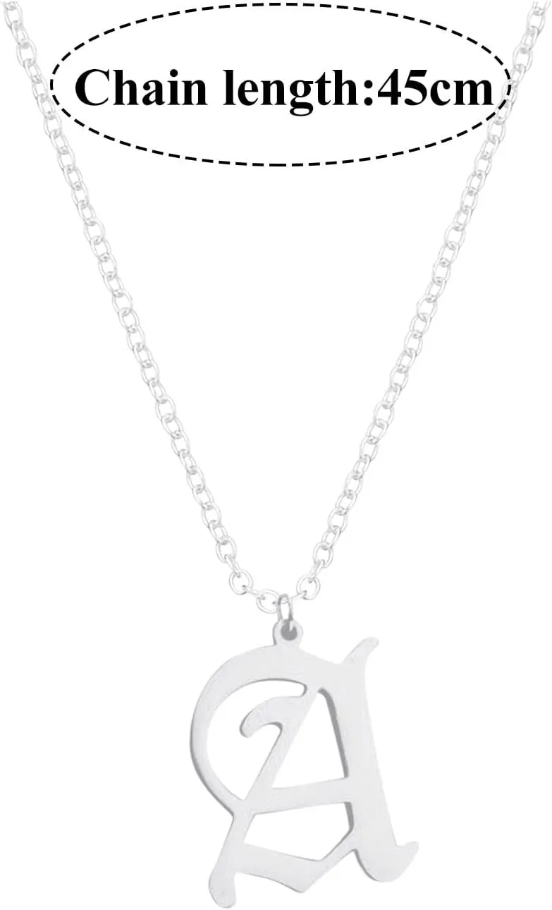 A-Z Initial Necklace for Women Letter Alphabet Pendant Necklace Minimalist Necklace Jewelry (Q, One Size)