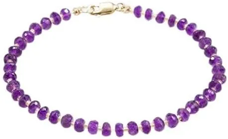 AAA   Rare Quality Amethyst Bracelet February Birthstone Bead Chakra Gift for Women Gift for Her Gift for Mom Women Bracelet Delicate Energy Dainty Meditation 4mm Code- WAR6557