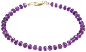 AAA   Rare Quality Amethyst Bracelet February Birthstone Bead Chakra Gift for Women Gift for Her Gift for Mom Women Bracelet Delicate Energy Dainty Meditation 4mm Code- WAR6557