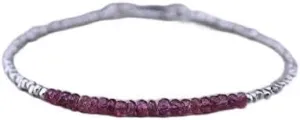 AAA   Rare Quality Pink Spinel Bracelet - Spinel Bracelet - Spinel Bead Bracelet - August Birthstone Bracelet - Gift For Her - Mom - Woman - Pink Bracelet 3mm Code- WAR4064