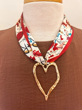 Abstract Autumn Twilly Scarf Necklace Polished Feature