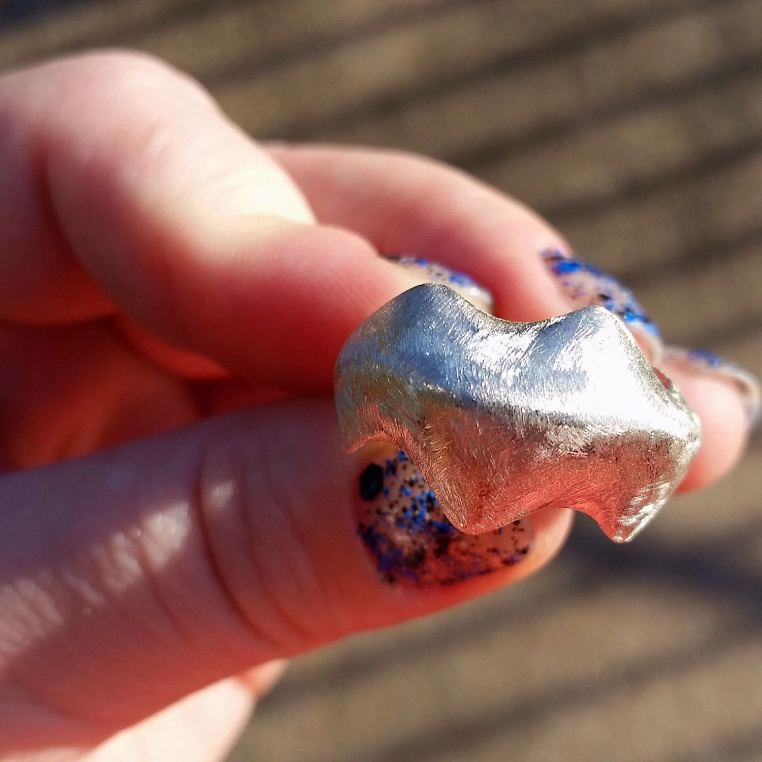 Simple Craft Custom Article Abstract Sterling Silver Ring