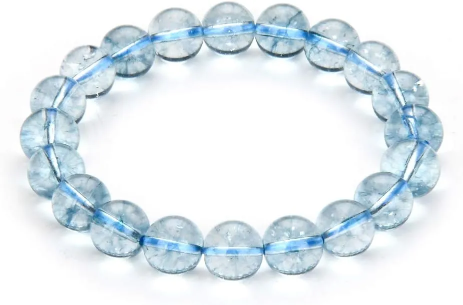 Adabele 1pc Natural Stretch Gemstone Bracelet 10mm (0.39") Bead 7 Inch to 8.5 Inch Healing Crystal Energy Quartz Chakra Jewelry Women Men Birthday Gift