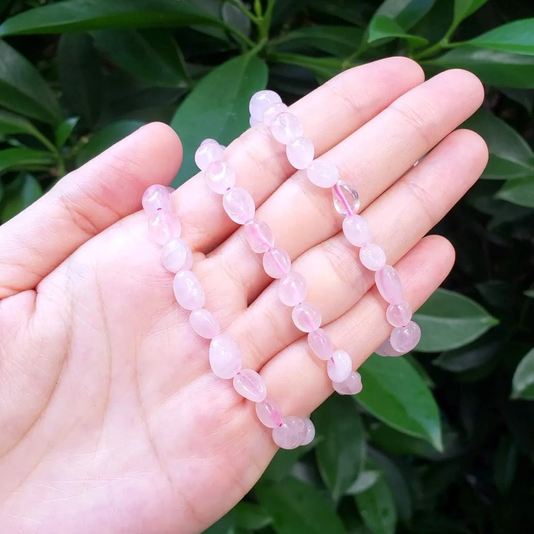 Adabele 1pc Natural Stretch Gemstone Bracelet 5mm-10mm Free Form Bead 7 Inch 7.5 Inch Healing Crystal Engergy Quartz Chakra Jewelry Women Birthday Gift