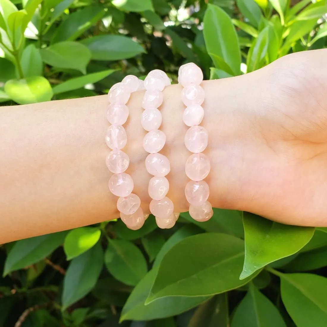 Adabele 1pc Natural Stretch Gemstone Bracelet 5mm-10mm Free Form Bead 7 Inch 7.5 Inch Healing Crystal Engergy Quartz Chakra Jewelry Women Birthday Gift