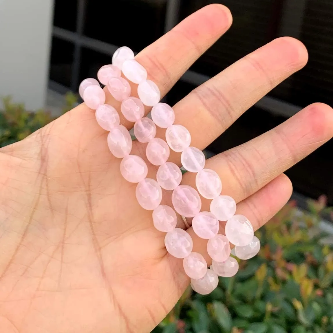 Adabele 1pc Natural Stretch Gemstone Bracelet 5mm-10mm Free Form Bead 7 Inch 7.5 Inch Healing Crystal Engergy Quartz Chakra Jewelry Women Birthday Gift