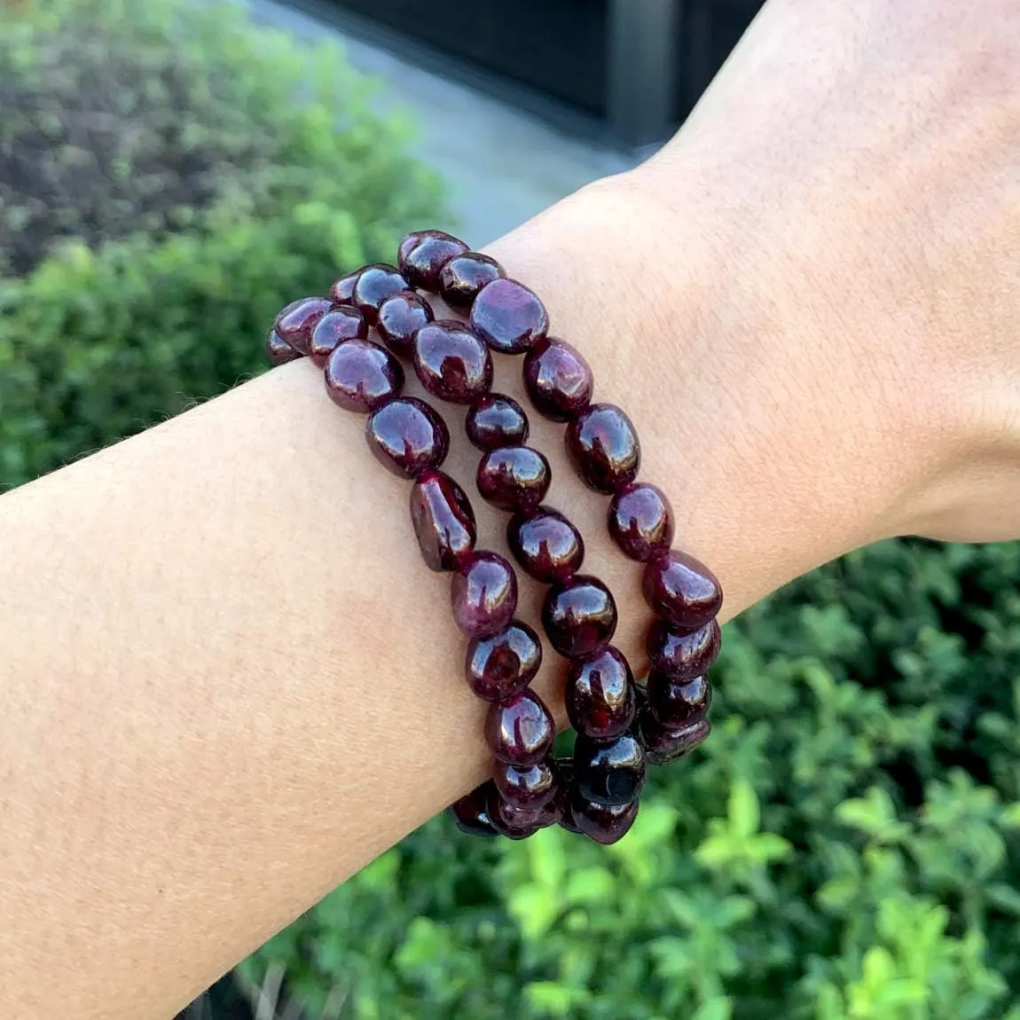 Adabele 1pc Natural Stretch Gemstone Bracelet 5mm-10mm Free Form Bead 7 Inch 7.5 Inch Healing Crystal Engergy Quartz Chakra Jewelry Women Birthday Gift
