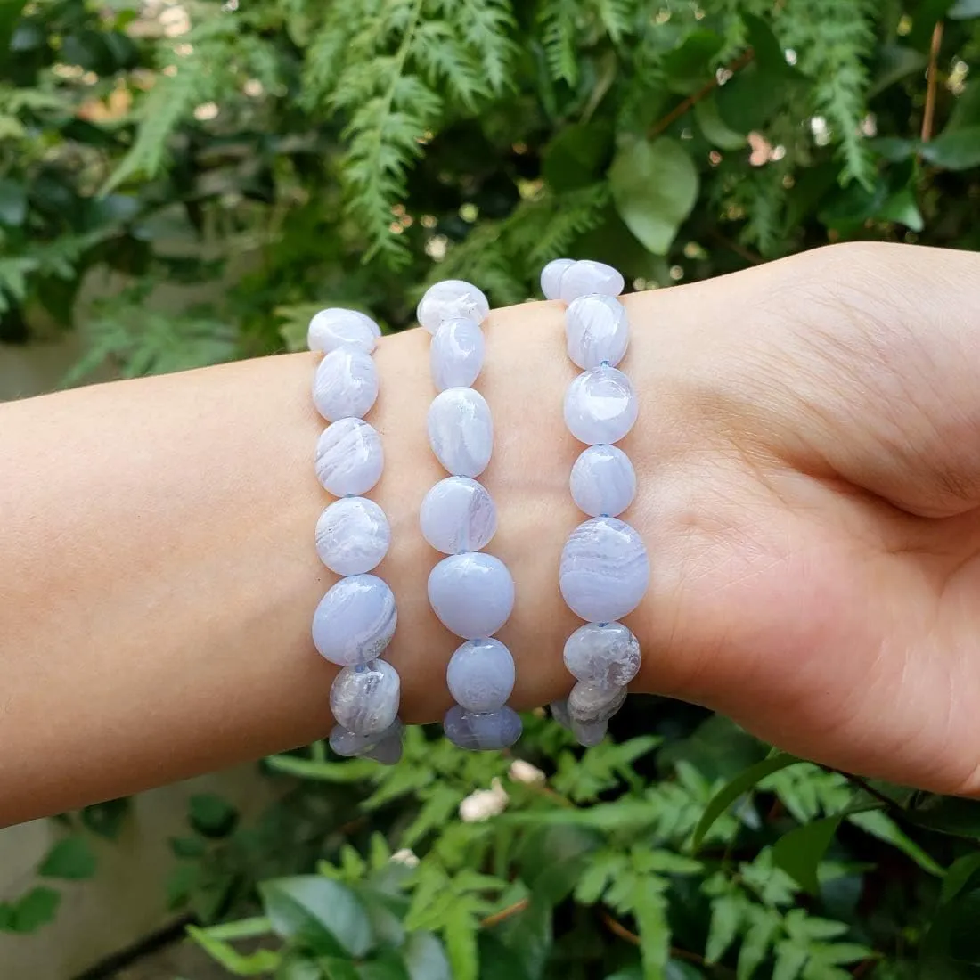 Adabele 1pc Natural Stretch Gemstone Bracelet 5mm-10mm Free Form Bead 7 Inch 7.5 Inch Healing Crystal Engergy Quartz Chakra Jewelry Women Birthday Gift