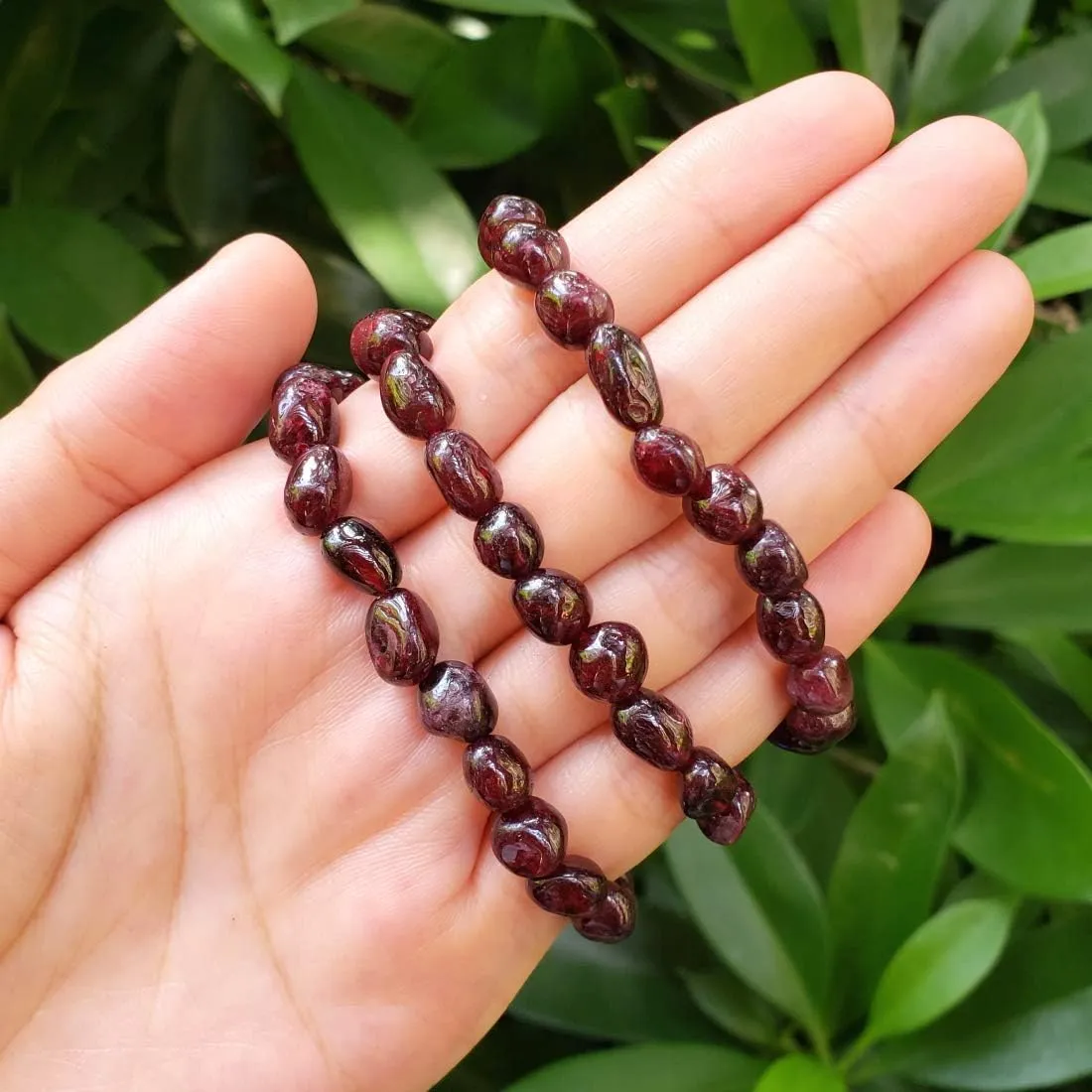 Adabele 1pc Natural Stretch Gemstone Bracelet 5mm-10mm Free Form Bead 7 Inch 7.5 Inch Healing Crystal Engergy Quartz Chakra Jewelry Women Birthday Gift