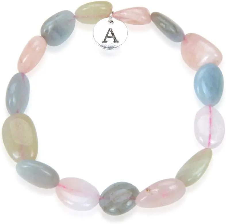 Adabele 1pc Natural Stretch Gemstone Bracelet 5mm-10mm Free Form Bead 7 Inch 7.5 Inch Healing Crystal Engergy Quartz Chakra Jewelry Women Birthday Gift