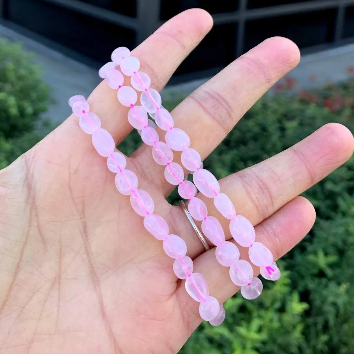 Adabele 1pc Natural Stretch Gemstone Bracelet 5mm-10mm Free Form Bead 7 Inch 7.5 Inch Healing Crystal Engergy Quartz Chakra Jewelry Women Birthday Gift