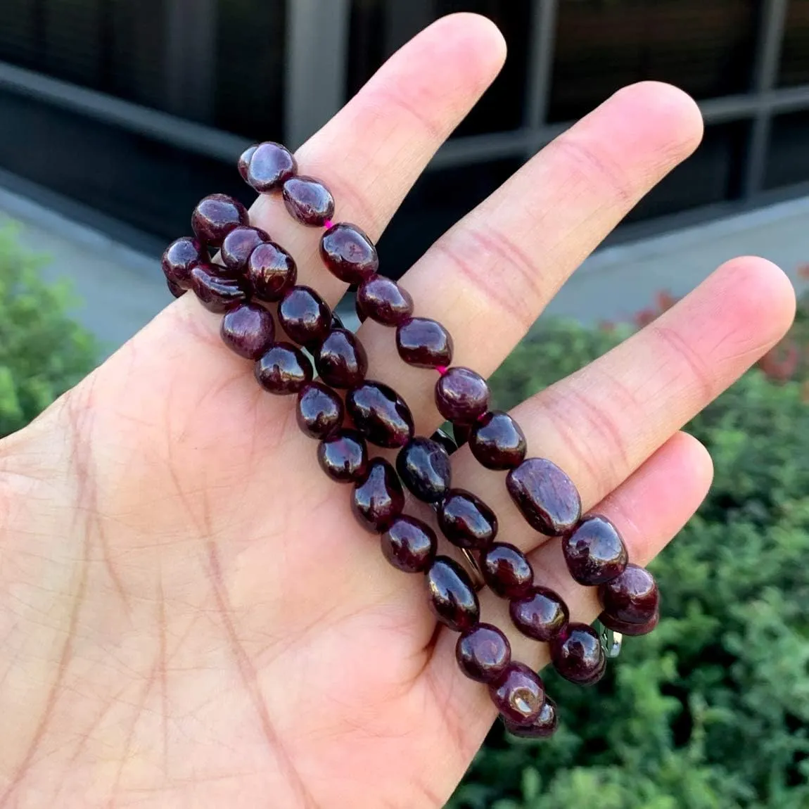 Adabele 1pc Natural Stretch Gemstone Bracelet 5mm-10mm Free Form Bead 7 Inch 7.5 Inch Healing Crystal Engergy Quartz Chakra Jewelry Women Birthday Gift