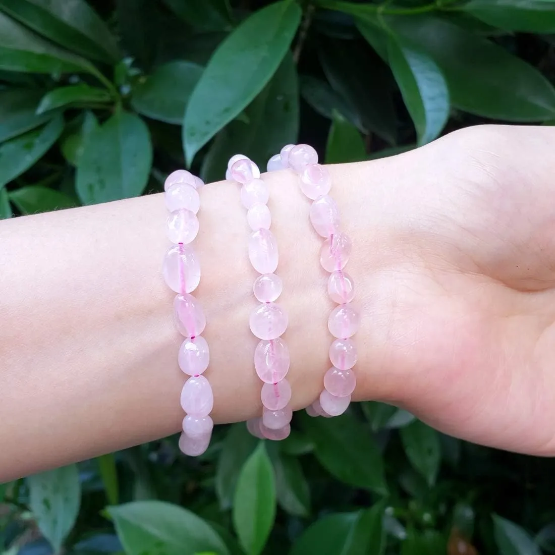 Adabele 1pc Natural Stretch Gemstone Bracelet 5mm-10mm Free Form Bead 7 Inch 7.5 Inch Healing Crystal Engergy Quartz Chakra Jewelry Women Birthday Gift