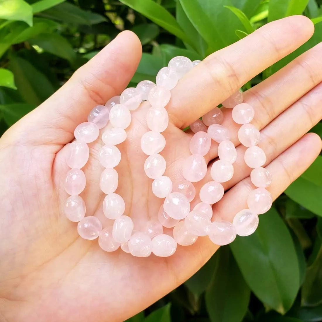 Adabele 1pc Natural Stretch Gemstone Bracelet 5mm-10mm Free Form Bead 7 Inch 7.5 Inch Healing Crystal Engergy Quartz Chakra Jewelry Women Birthday Gift