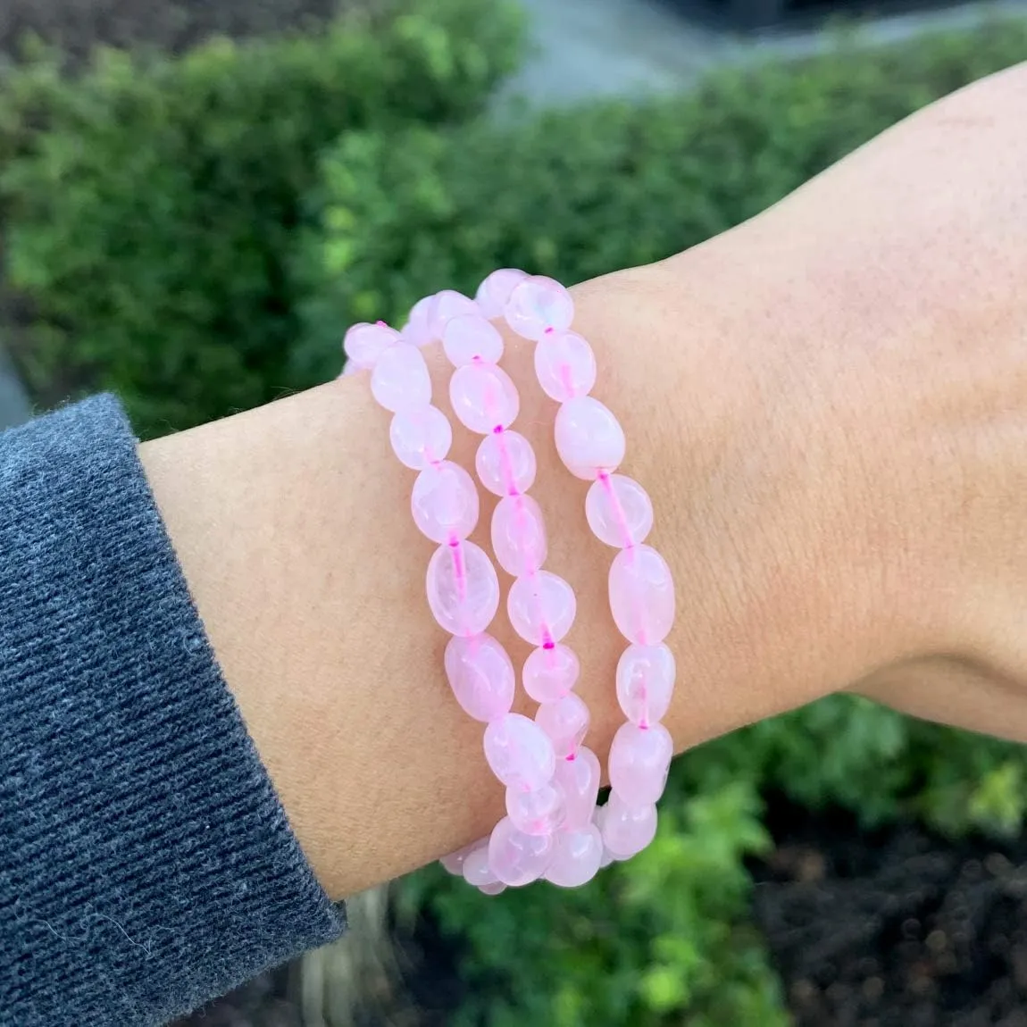 Adabele 1pc Natural Stretch Gemstone Bracelet 5mm-10mm Free Form Bead 7 Inch 7.5 Inch Healing Crystal Engergy Quartz Chakra Jewelry Women Birthday Gift