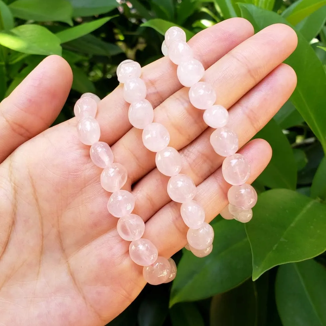 Adabele 1pc Natural Stretch Gemstone Bracelet 5mm-10mm Free Form Bead 7 Inch 7.5 Inch Healing Crystal Engergy Quartz Chakra Jewelry Women Birthday Gift