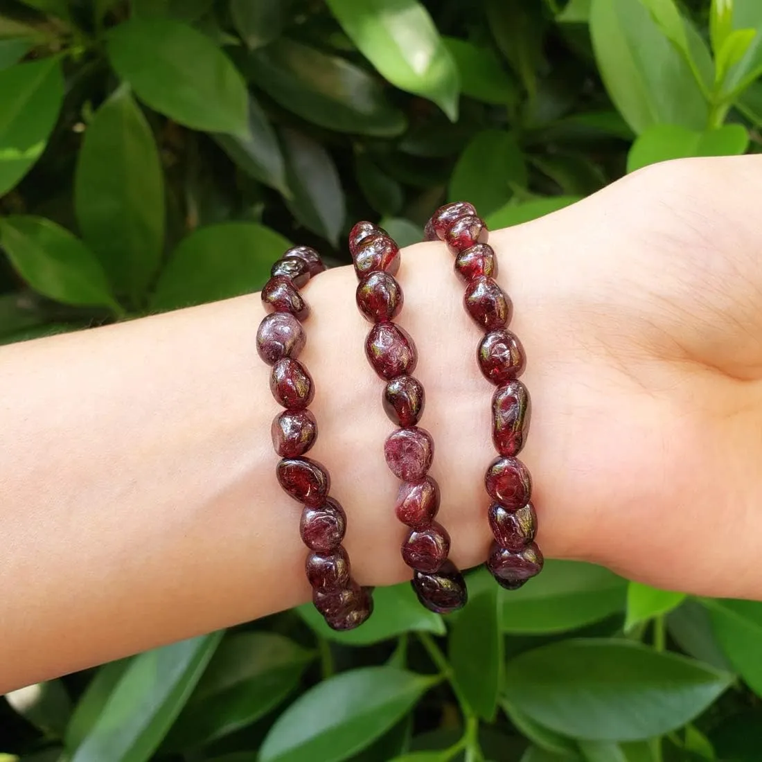 Adabele 1pc Natural Stretch Gemstone Bracelet 5mm-10mm Free Form Bead 7 Inch 7.5 Inch Healing Crystal Engergy Quartz Chakra Jewelry Women Birthday Gift