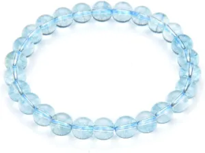Adabele 1pc Natural Stretch Gemstone Bracelet 8mm (0.31") Bead 7 Inch to 8.5 inch Healing Crystal Energy Quartz Chakra Jewelry Women Men Birthday Gift