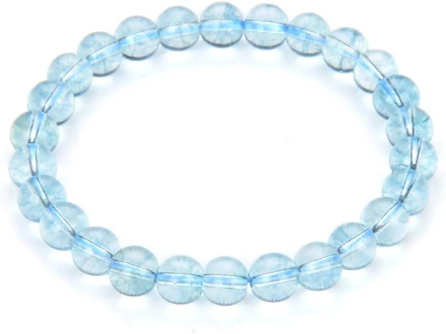 Adabele 1pc Natural Stretch Gemstone Bracelet 8mm (0.31") Bead 7 Inch to 8.5 inch Healing Crystal Energy Quartz Chakra Jewelry Women Men Birthday Gift