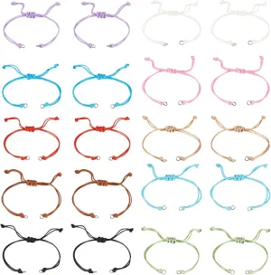 Adjustable Slider Bracelets Colorful Half Finished Bracelets Adjustable Beaded Bracelets DIY Friendship Bracelets for Women Jewelry Making Gifts Supplies