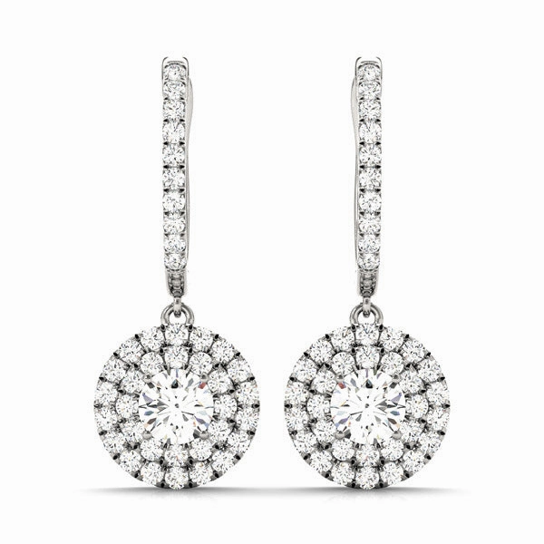 Lovely Accent Round Diamond Halo Earring Set
