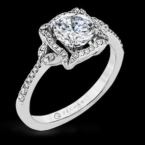 Eternal Symbol ZR1685 Engagement Ring in 14k Gold with Diamonds
