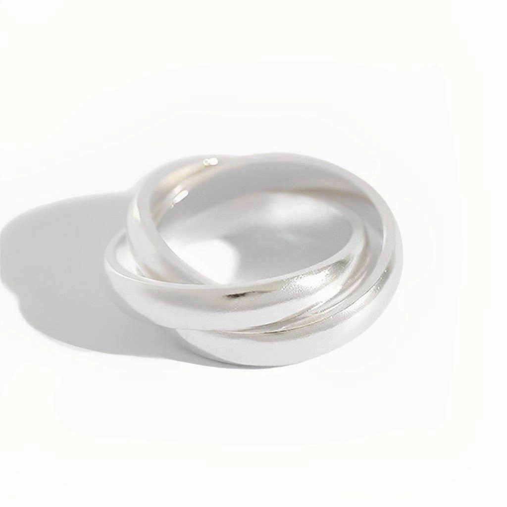 Sparkling Design Double Band Ring - Tisiphone
