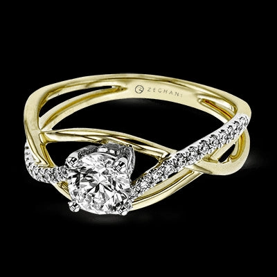 ZR1378 Engagement Ring in 14k Gold with Diamonds Beautiful Work