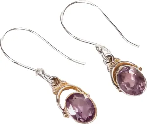 Amethyst Earrings | Natural Gemstone Women Earrings | 925 Sterling Silver Earrings | Drop Earrings | Dangle Earrings | Minimalist Jewelry