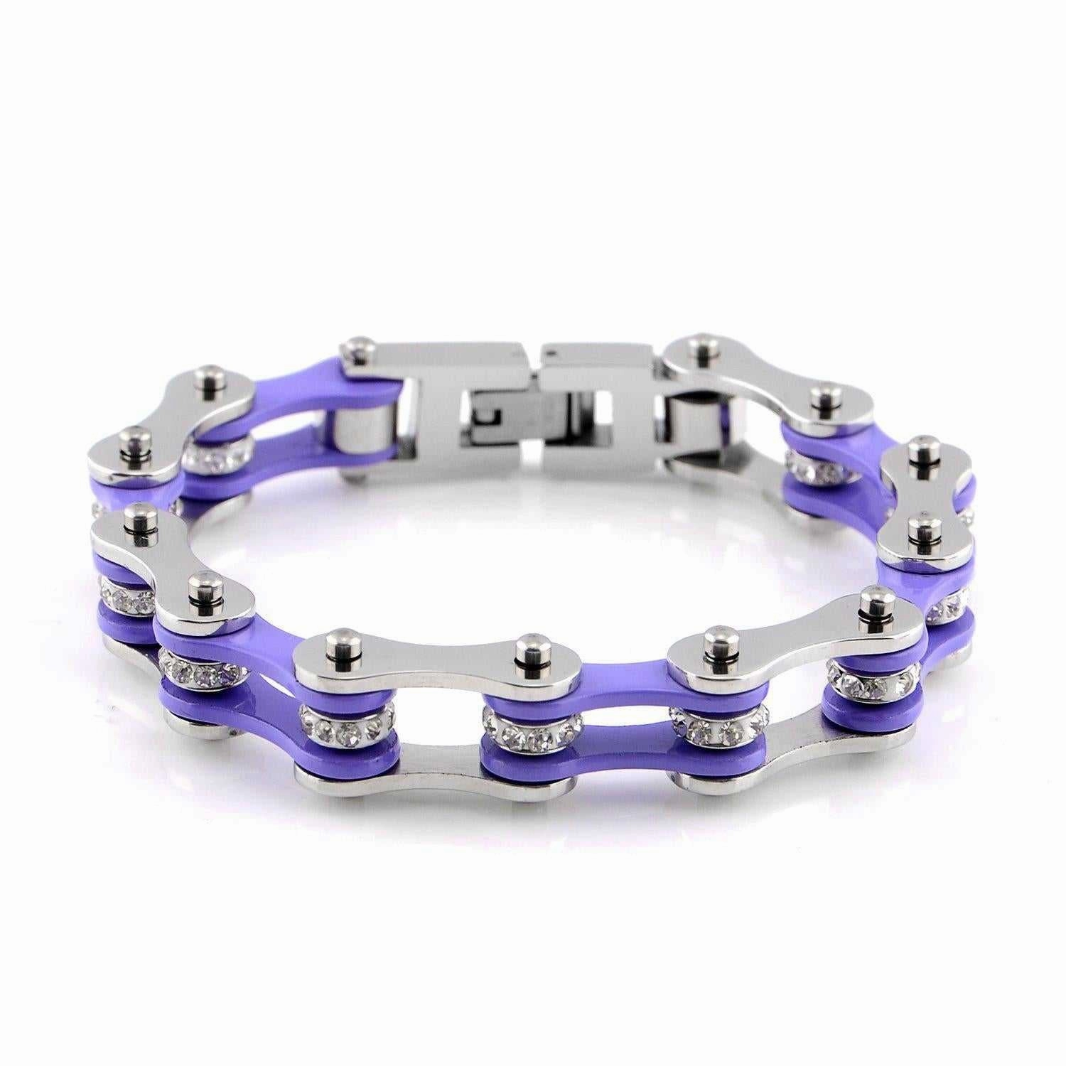 Cycolinks Violet Crystal Bracelet Lucky Charms
