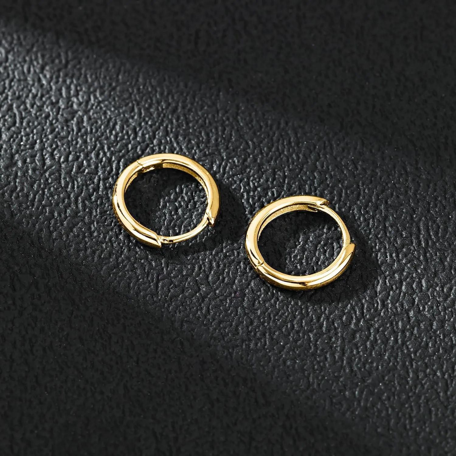 AOEDEJ Gold Hoop Earrings Small Hoops for Second Hole Huggie Cute Cartilage Studs Hypoallergenic Lightweight Huggies Hoops Earring for Women