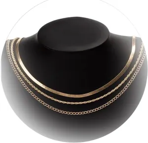 Aonklot Layered Gold Necklaces for Women Stacked Herringbone Paperclip Layered Chains Necklace Gold Snake Choker Necklaces Jewelry for Women