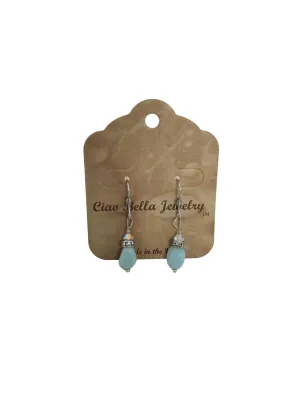 Aqua Amazonite Gemstone Earrings (Drop)