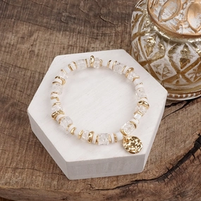 Best Combinations Never-Ending Charm Whispering Light ?C Mixed Bead Bracelet with Golden Coin Charm