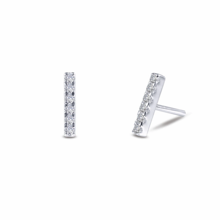 Mini Vertical Bar Stud Earrings Sleek Finish
