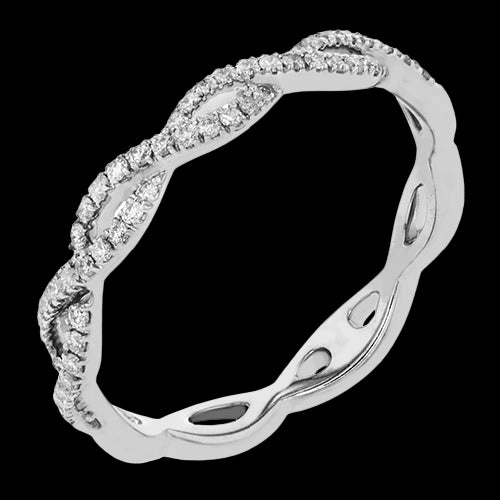 ZR1449-B Anniversary Ring in 14k Gold with Diamonds Graceful Flow