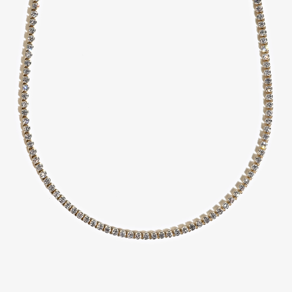 7 ctw Round Lab Grown Diamond Classic Tennis Necklace - 16 or 18 Inches Pretty Jewelry Simple Piece