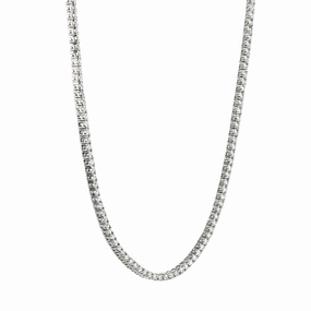 Subtle Touch 7 ctw Round Lab Grown Diamond Classic Tennis Necklace - 16 or 18 Inches
