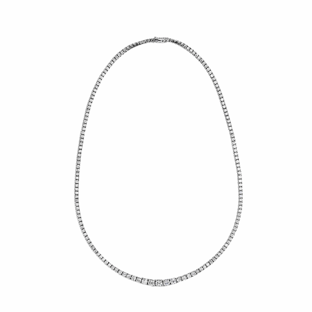 Daily Accent 7 ctw Round Lab Grown Diamond Classic Tennis Necklace - 16 or 18 Inches
