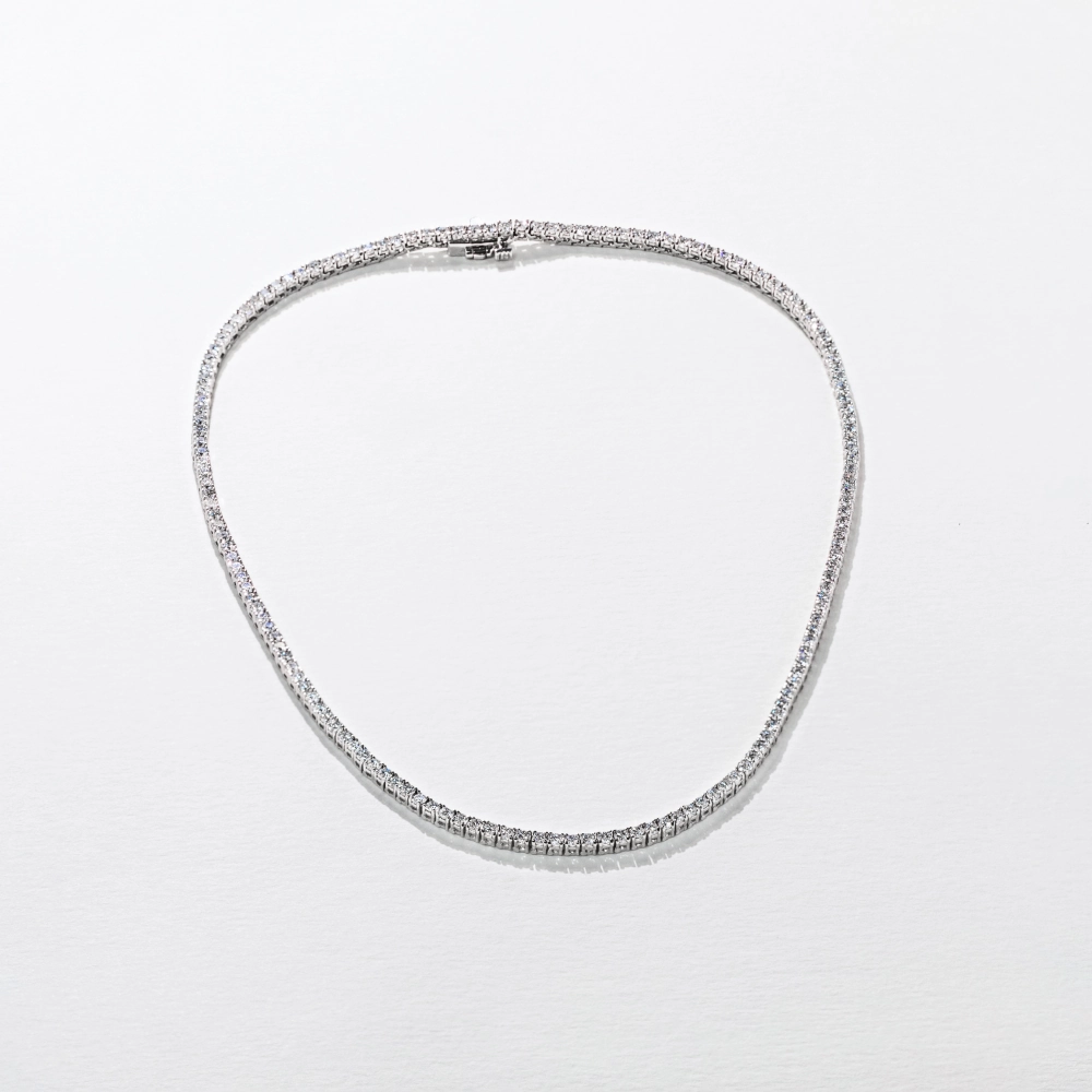 7 ctw Round Lab Grown Diamond Classic Tennis Necklace - 16 or 18 Inches Elegant Evening family gathering