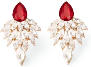 ATIMIGO Rhinestone Cluster Drop Earrings Elegant Crystal Statement Earrings Bridal Wedding Prom Earrings for Women