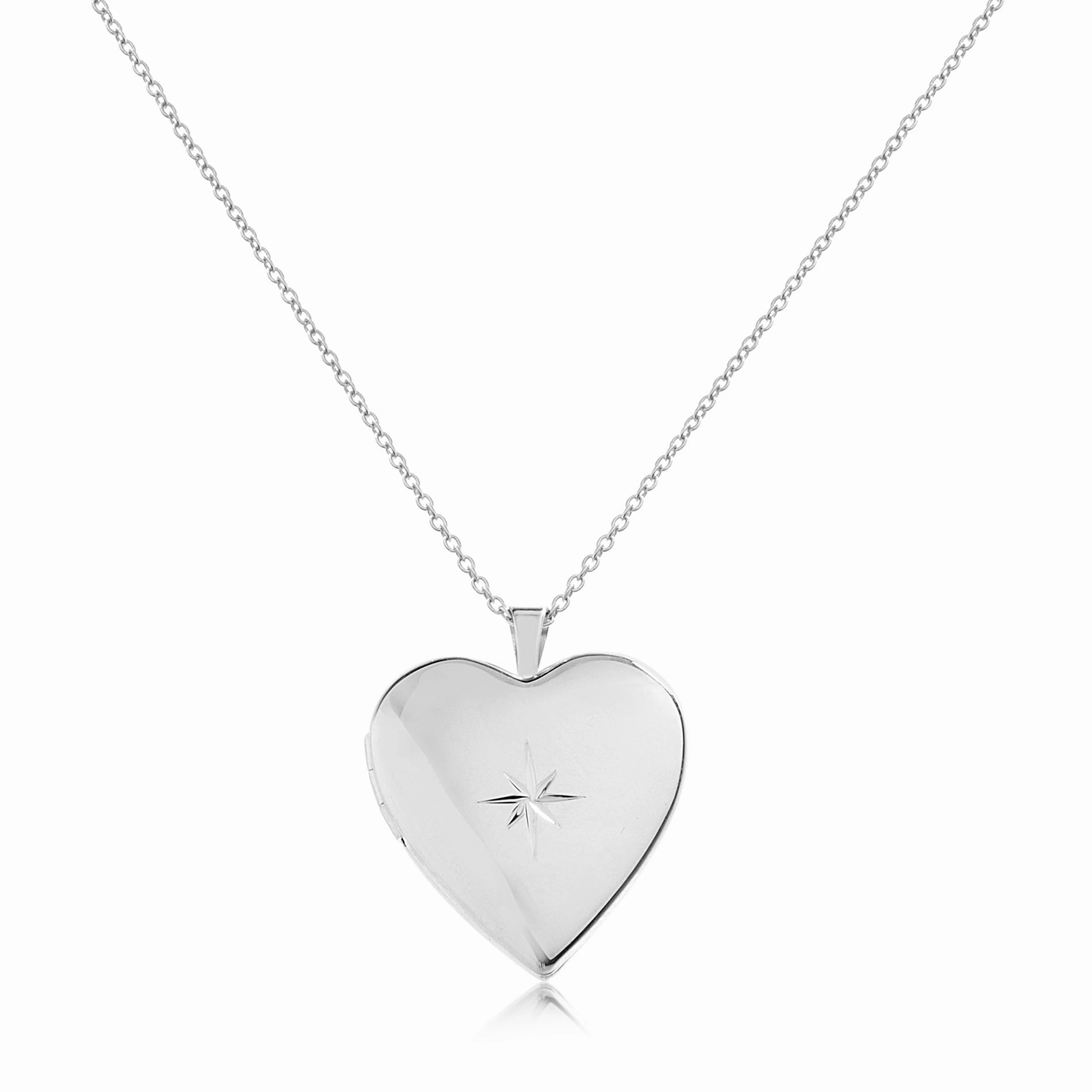 Contemporary accessory Aubrey Lee Locket Pendant Necklace in Rhodium Plated Brass