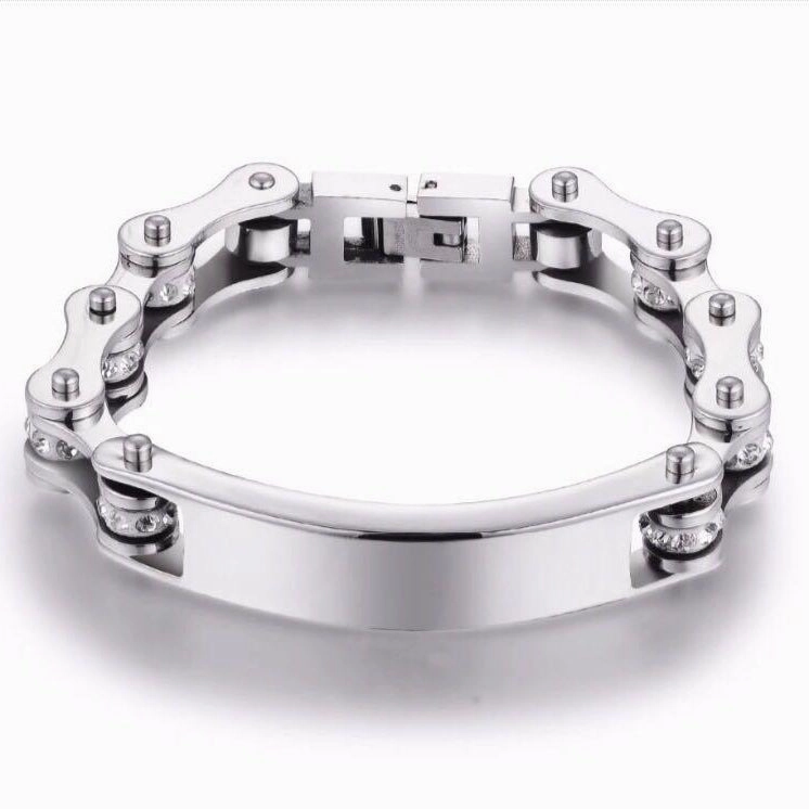 Tailored Design Good Fusions Cycolinks Custom 10mm Crystal Personalised ID Bracelet