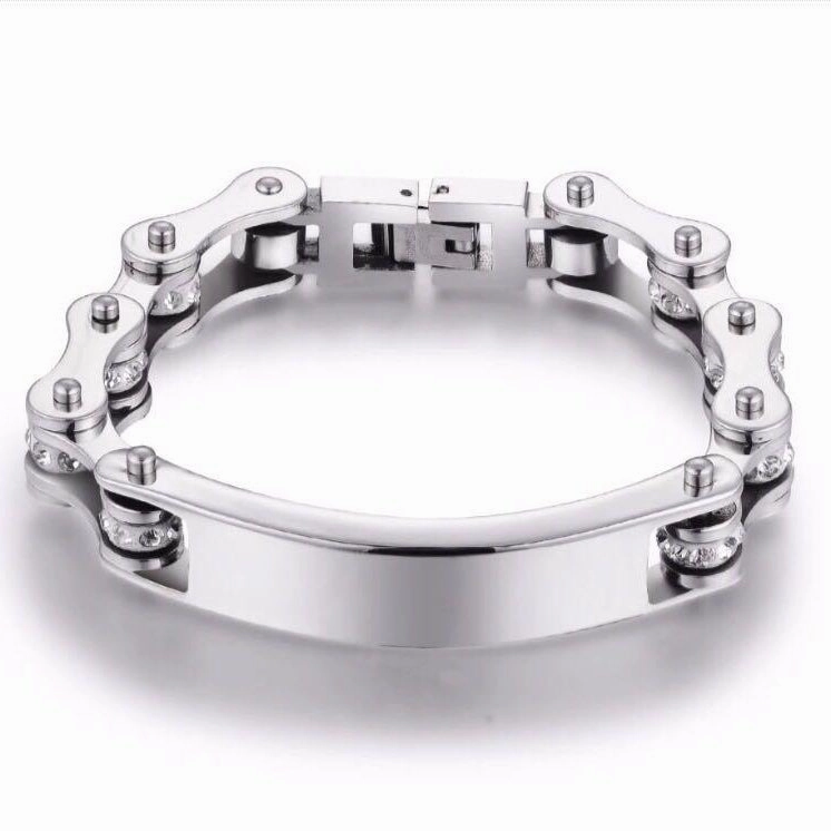 Cycolinks Custom 10mm Crystal Personalised ID Bracelet Regal Touch Community Made