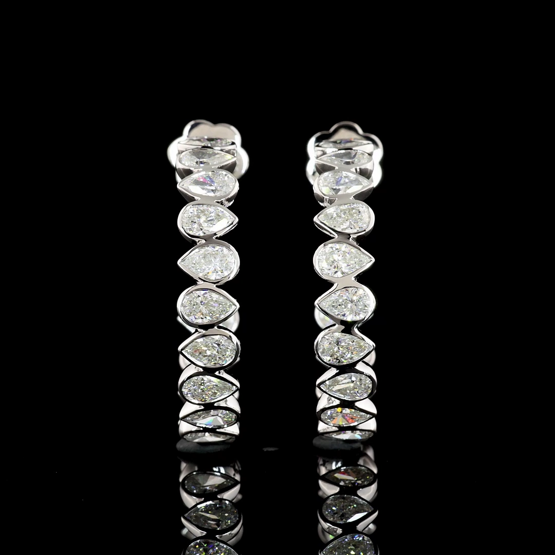 Beautiful Design Luxurious Jewelry 14K WHITE GOLDEarring Earrings