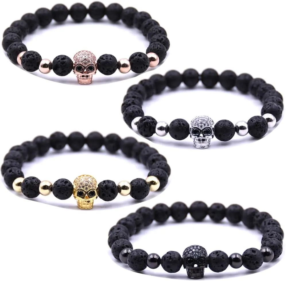Beaded Bracelets Bracelets for Men Women His and Hers Couples Bracelets Elastic Adjustable Mens Bracelet