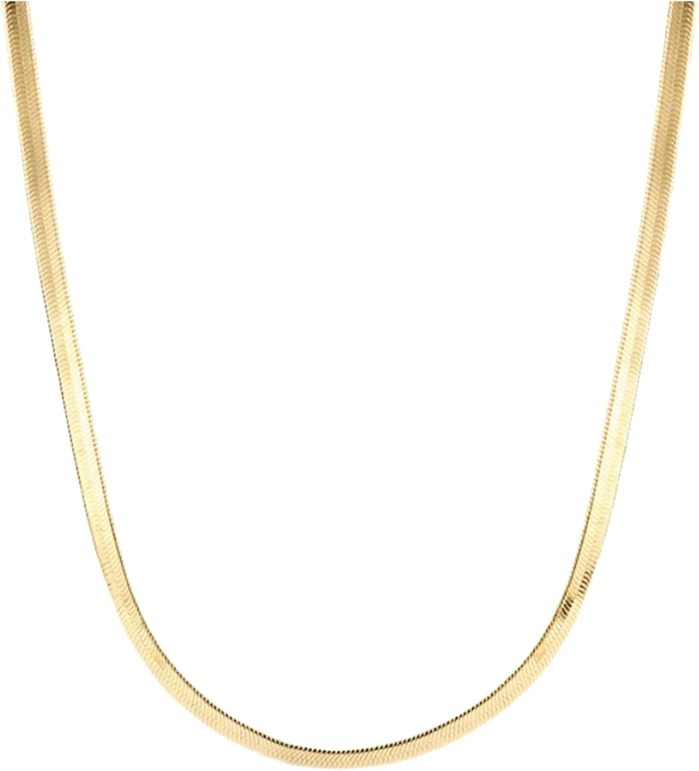 Beaded Choker Necklace Set And Simple Senior Sense Bone Necklace Flat Chain Chain Non Fading Collarbone (A, One Size)