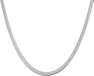 Beaded Choker Necklace Set And Simple Senior Sense Bone Necklace Flat Chain Chain Non Fading Collarbone (B, One Size)